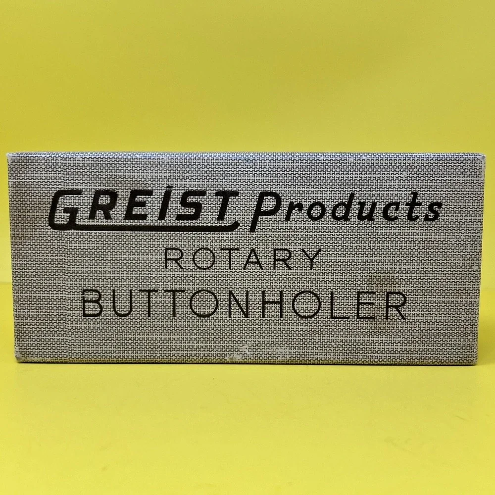 Greist Button Holder with Accessories Box 1950-60's Vintage Sewing Accessories..